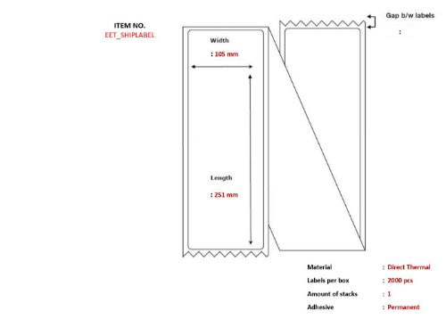 Capture EET_SHIPLABEL printer label White