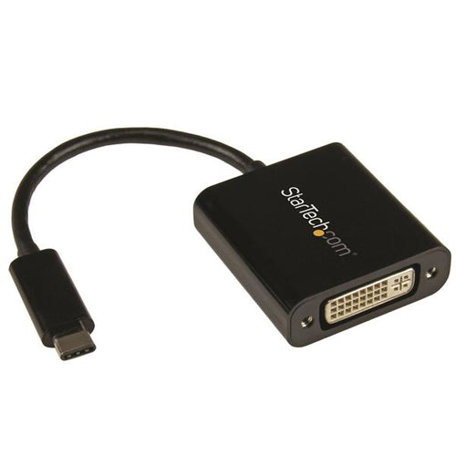 StarTech.com USB C to DVI Adapter - Black - 1920x1200 - USB Type C Video Converter for Your DVI D Display/Monitor/Projector - Upgraded Version is CDP2DVIEC