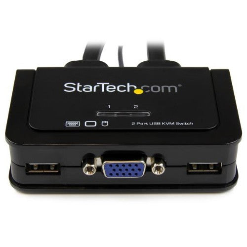 StarTech.com 2 Port USB VGA Cable KVM Switch - USB Powered with Remote Switch
