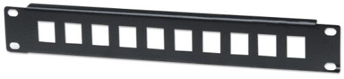 Intellinet Patch Panel, Blank, 10", 1U, 10-Port, Black