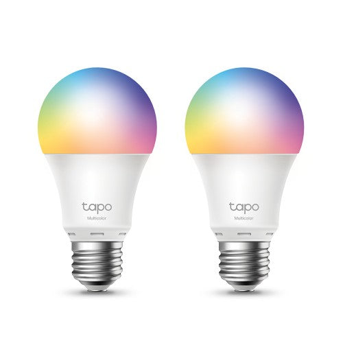 TP-Link Tapo Smart Wi-Fi Light Bulb, Multicolor, E27, 2-Pack