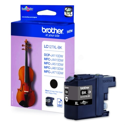 Brother LC-127XLBK Ink cartridge black, 1.2K pages ISO/IEC 24711 9ml for Brother MFC-J 4510