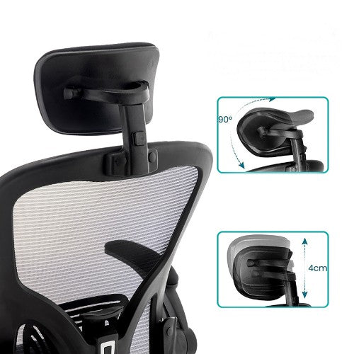 Urban Factory ERGO: SIMPLE ERGONOMIC ADJUSTABLE WORKING CHAIR BLACK