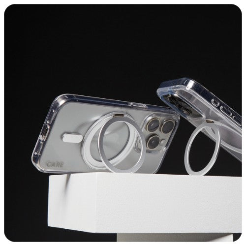 PanzerGlass CARE™ by ® Case Transparent w. Silver Kickstand & MagSafe iPhone 16 Pro Max