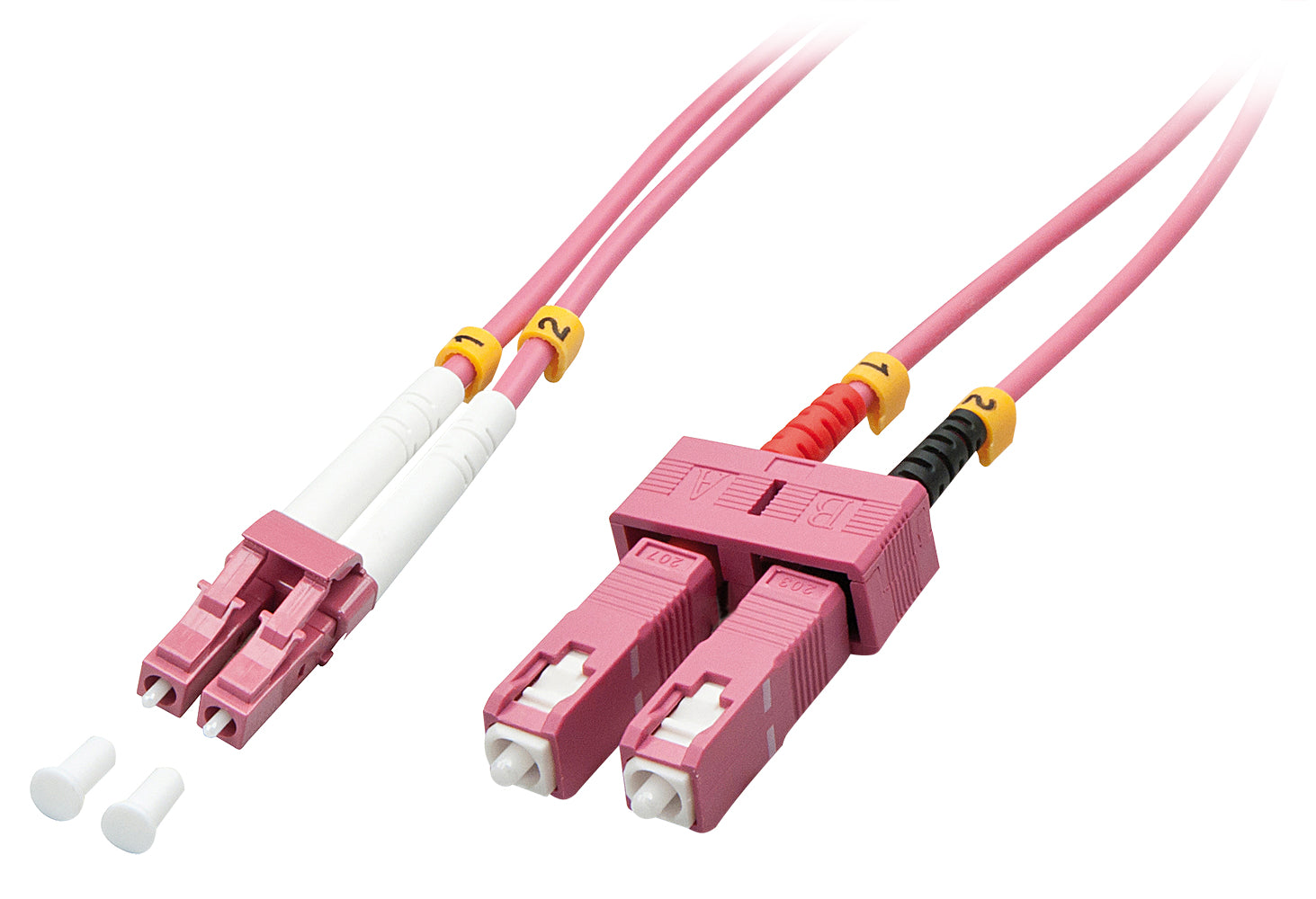 Lindy 46361 fibre optic cable 2 m LC SC OM4 Pink