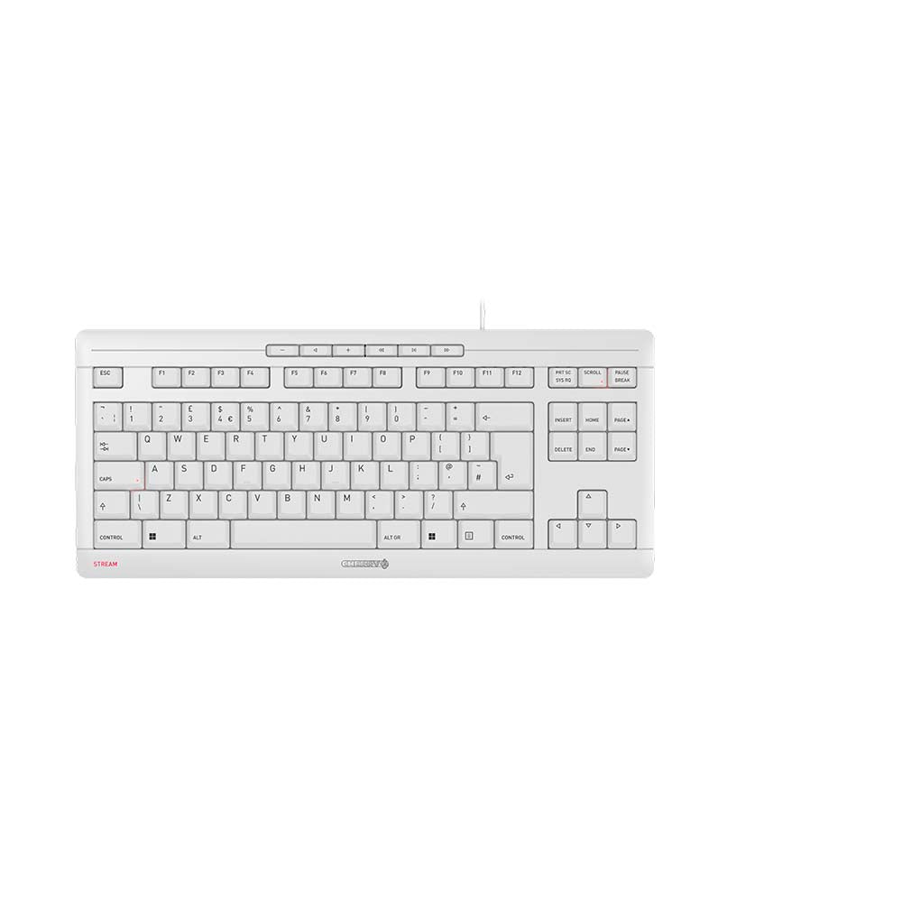 CHERRY STREAM TKL keyboard Universal USB QWERTY UK English White