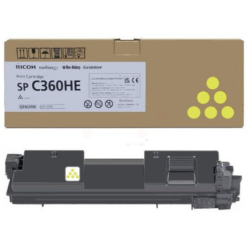 Ricoh 408187/SPC360HE Toner-kit yellow high-capacity, 5K pages ISO/IEC 19752 for Ricoh SP C 360/361