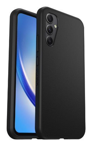 OtterBox React Case for Galaxy A34 5G, Shockproof, Drop proof, Ultra-Slim, Protective Thin Case, Tested to Military Standard, Antimicrobial Protection, Black, No Retail Packaging