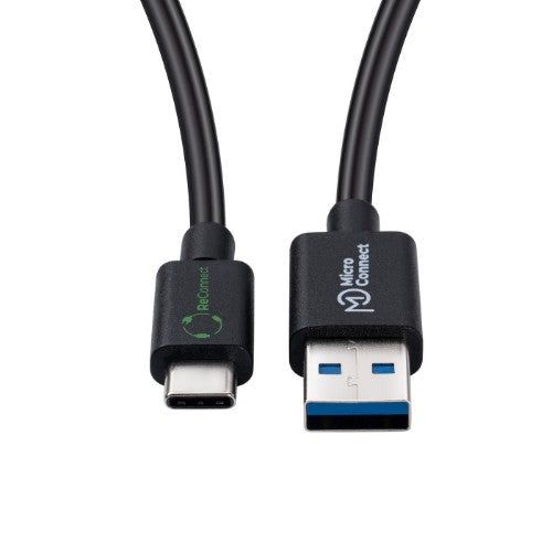 Microconnect ECO-USB3.2CA05 USB cable USB 3.2 Gen 2 (3.1 Gen 2) 0.5 m USB A USB C Black