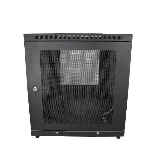 StarTech.com 4-Post 12U Server Rack Cabinet, Lockable 19" Data Rack Cabinet for Computer / AV / IT Equipment, Office / Home Network Rack with Casters & Adjustable Mounting Rails