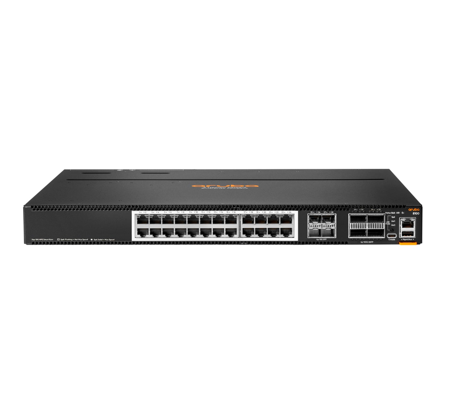 HPE Aruba Networking CX 8100 24x10G Base-T 4x10G SFP+ 4x40/100G QSFP28 BF 3Fan 2AC PSU SW Managed L3 10G Ethernet (100/1000/10000) 1U