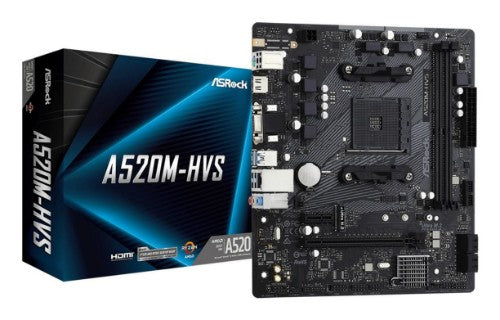 Asrock A520M-HVS AMD A520 Socket AM4 micro ATX