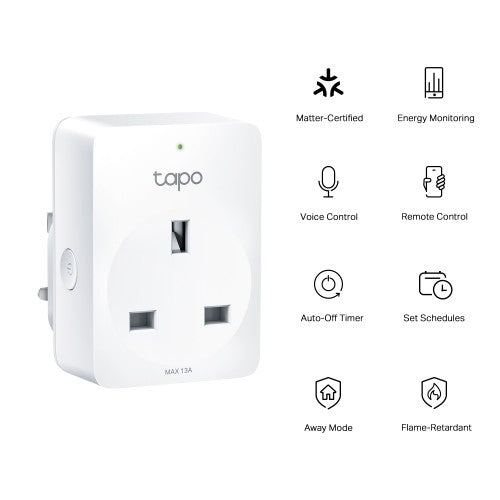 TP-Link Tapo Mini Smart Wi-Fi Plug, Energy Monitoring