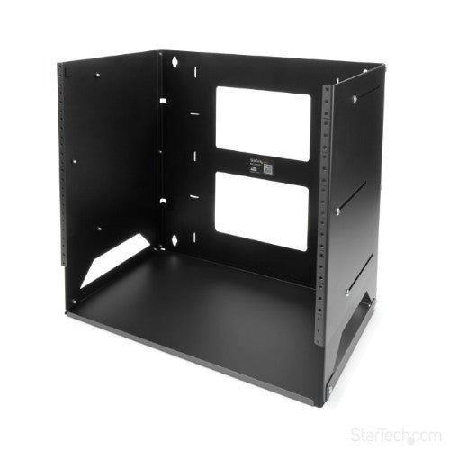 StarTech.com Wall-Mount Server Rack with Built-in Shelf - Solid Steel - 8U