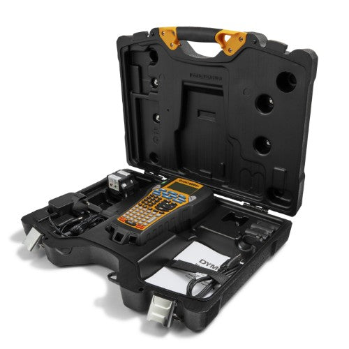 DYMO Rhino 6000+ Industrial Label Maker | Computer Connected Label Printer with Hard Carry Case | Includes 1 Vinyl Tape Cassette1 Flexible Nylon Tape Cassette and Rechargeable Lithium Ion Battery