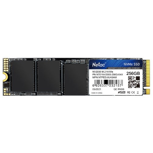 Netac NV2000 256 GB M.2 PCI Express 3.0 NVMe 3D TLC NAND