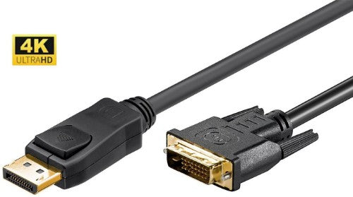 Microconnect DP-DVI-MM-100 video cable adapter 1 m DisplayPort DVI-D Black