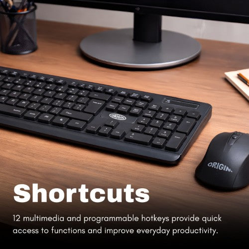 Origin Storage Wireless Keyboard and Mouse Combo