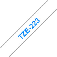 Brother TZE-223 DirectLabel blue on white Laminat 9mm x 8m for Brother P-Touch TZ 3.5-18mm/6-12mm/6-18mm/6-24mm/6-36mm