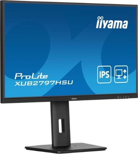 iiyama ProLite 27” IPS technology panel with 1ms MPRT, 100Hz refresh rate, USB-Hub and height adjustable stand