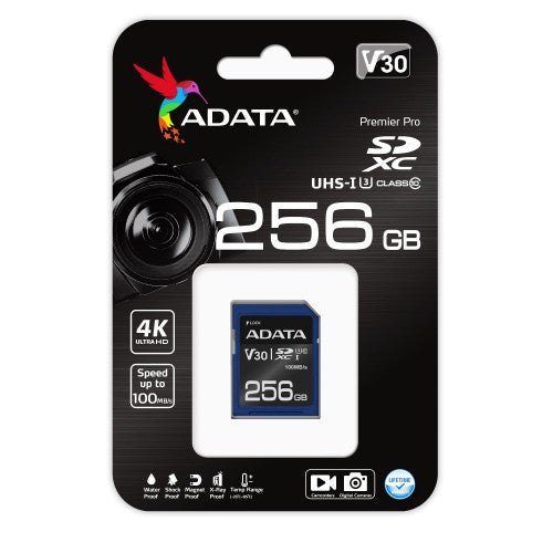 ADATA ASDX256GUI3V30S-R memory card 256 GB SDXC UHS-I Class 10