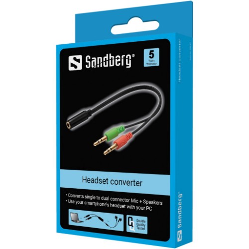 Sandberg Headset converter(mobile) PC