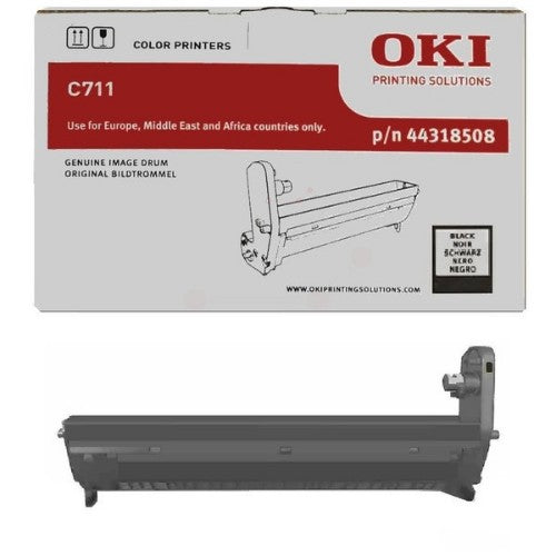OKI 44318508 Drum kit black, 20K pages ISO/IEC 19752 for OKI C 711