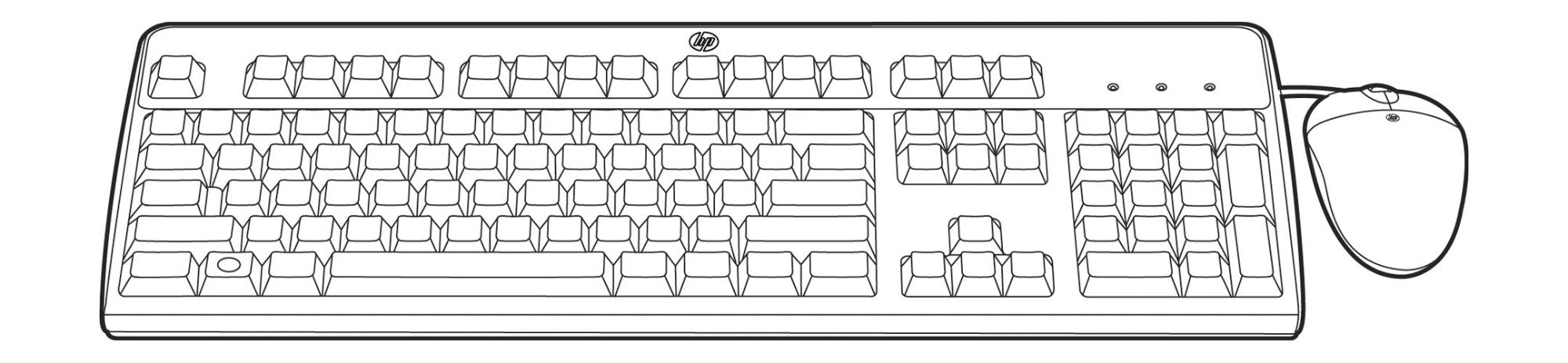 HPE 631346-B21 keyboard Mouse included USB AZERTY French Black