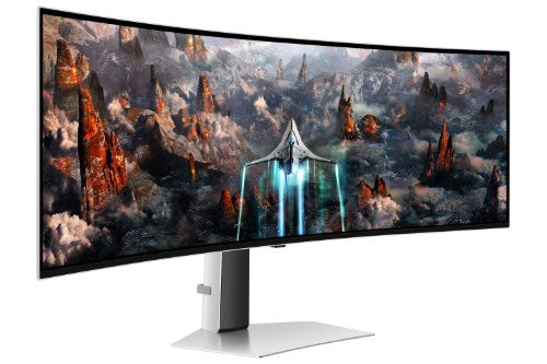 Samsung G93SC computer monitor 124.5 cm (49") 5120 x 1440 pixels Dual QHD OLED Silver