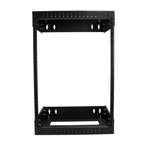 StarTech.com 15U 19" Wall Mount Network Rack - Adjustable Depth 12-20" 2 Post Open Frame Server Room Rack for AV/Data/ IT Communication/Computer Equipment/Switch w/Cage Nuts & Screws
