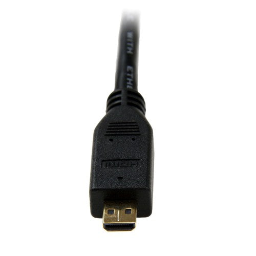 StarTech.com 1m Micro HDMI to HDMI Cable with Ethernet - 4K 30Hz Video - Durable High Speed Micro HDMI Type-D to HDMI 1.4 Adapter Cable/Converter Cord - UHD HDMI Monitors/TVs/Displays - M/M