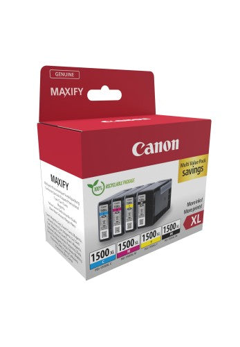 Canon 9182B010/PGI-1500XLCMYBK Ink cartridge multi pack Bk,C,M,Y 34ml + 3x12ml Pack=4 for Canon MB 2050