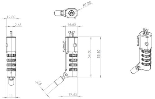 eSTUFF GLB220302 cable lock Black 1.8 m