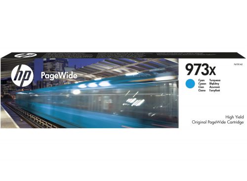 HP F6T81AE/973X Ink cartridge cyan, 7K pages ISO/IEC 24711 85.5ml for HP PageWide P 55250/Pro 452/Pro 477