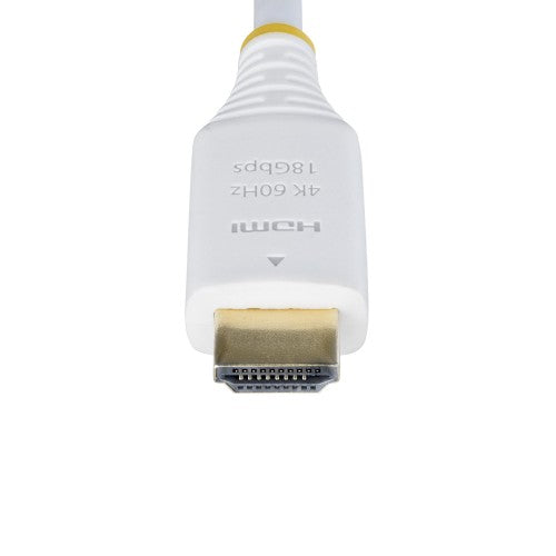 StarTech.com 6ft (1.8m) Premium Certified High Speed HDMI Cable, 4K 60Hz/1440p 144Hz, HDR10/HDCP 2.2/ARC, 18Gbps, UHD HDMI 2.0 Cord for TV/Monitor/Display, TPE Jacket, White