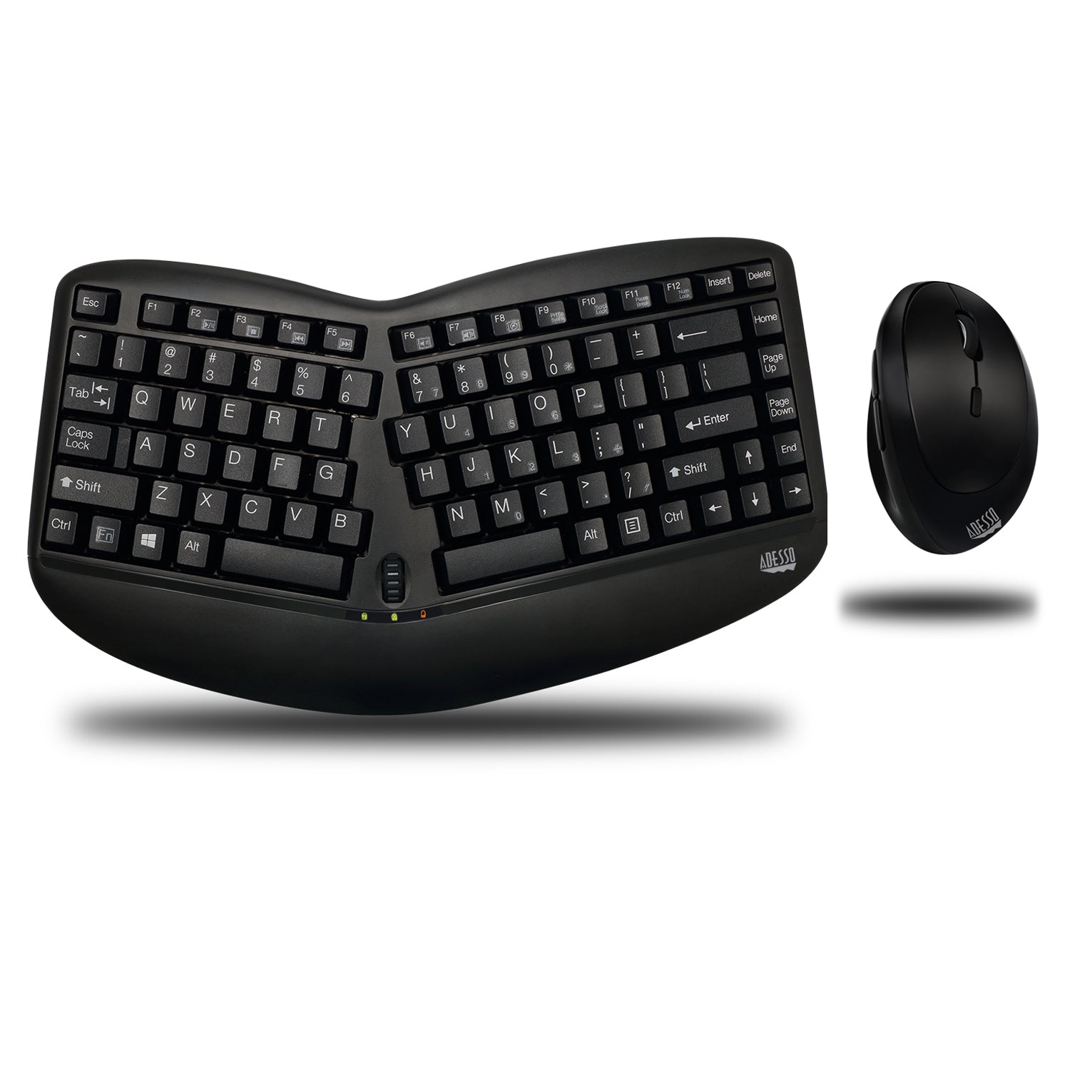 Adesso Tru-Form Media 1150 - Wireless Ergo Mini Keyboard & Mouse