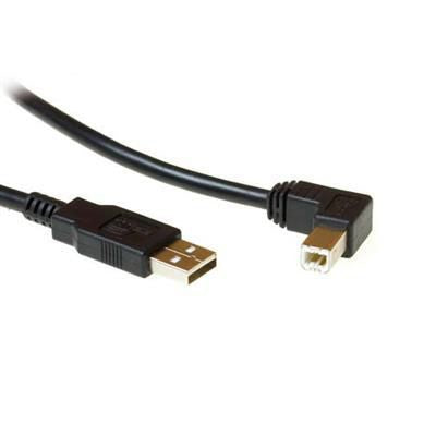 Microconnect USBAB2ANGLED2 USB cable USB 2.0 1.8 m USB A USB B Black