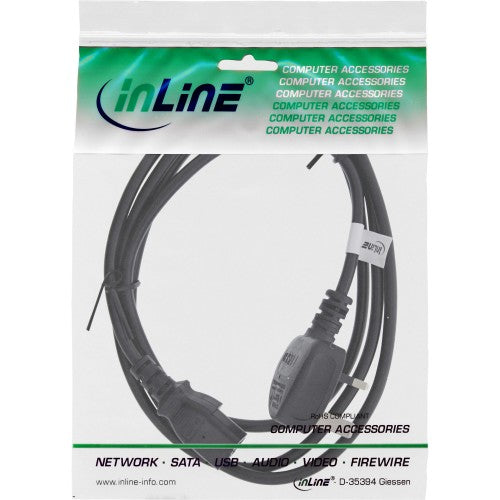 InLine power cable England male / 3pin IEC C13 male, 1.8m