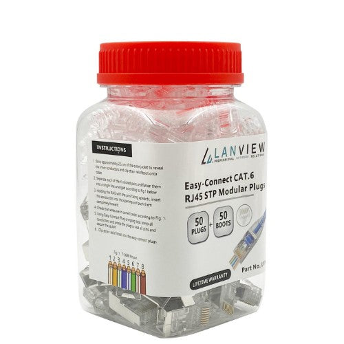 Lanview LVN125310 wire connector RJ45 Transparent