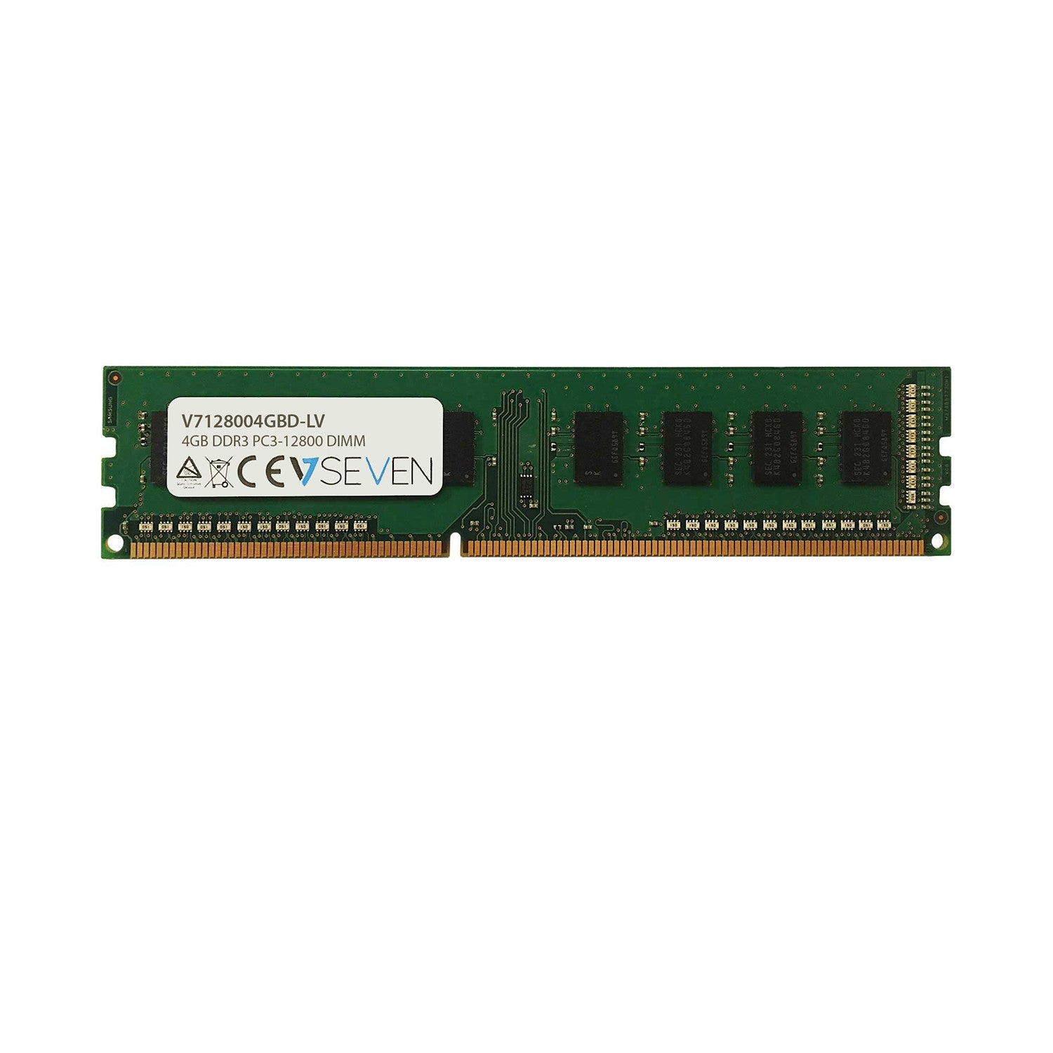 V7 4GB DDR3 PC3L-12800 - 1600MHz DIMM Desktop Memory Module - V7128004GBD-LV