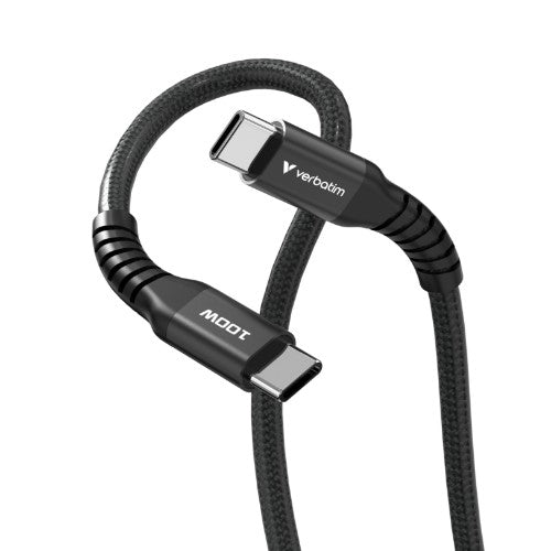 Verbatim Sync & Charge Magnetic Cable - 100W USB-C to USB-C 120 cm Black