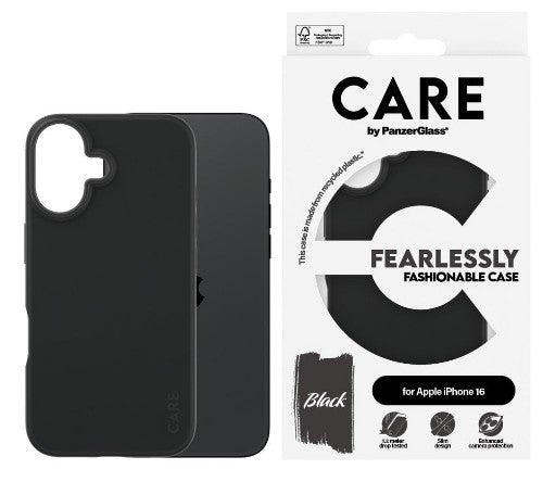 PanzerGlass CARE by ® Fashionable Case Black iPhone 16