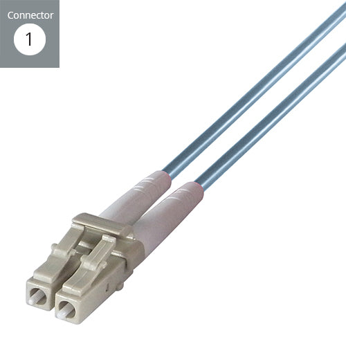 connektgear 10m Duplex Fibre Optic Multi-Mode Cable OM3 50/125 Micron LC to LC Aqua