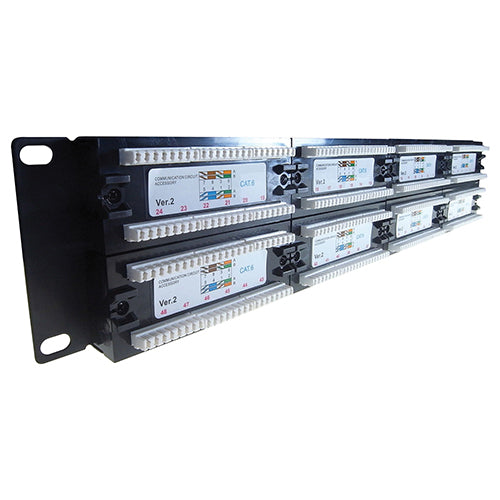 connektgear 48 Port Patch Panel (Cat6) IDC Punch Down 19 inch