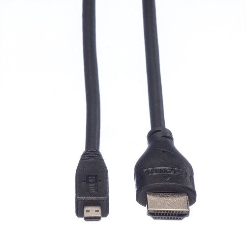 ROLINE HDMI High Speed Cable + Ethernet, A - D, M/M 2 m
