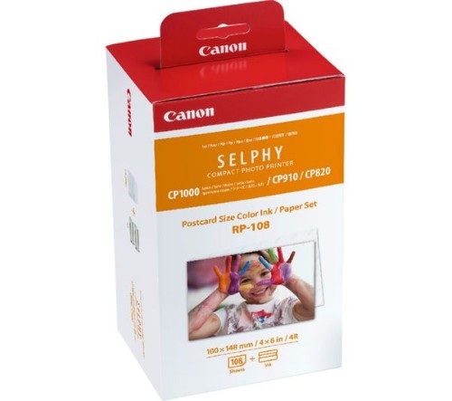 Canon 8568B001/RP-108 Photo cartridge color + Paper 100x148 mm, 108 pages for Canon CP 1000/1500/820