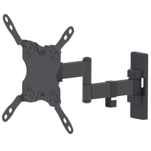 Manhattan Wall Mount for TV & Monitors (Full Motion), For screens 13" to 42", VESA compatability: all between 75x75mm and 200x200mm - check the dimensions of the four mounting holes on back of screen to ensure it fits, Max 20kg, Black, Bracket