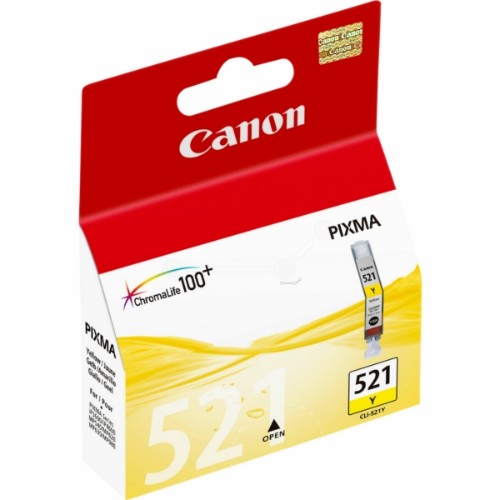 Canon 2936B001/CLI-521Y Ink cartridge yellow, 477 pages ISO/IEC 24711 205 Photos 9ml for Canon Pixma IP 3600/MP 980