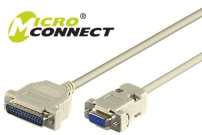 Microconnect IBM029 serial cable Grey 3 m DB-9 DB-25