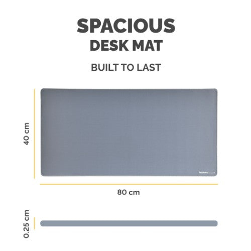 Fellowes Computer Desk Mat with Non-Slip Base Breyta Desk Mat with Antibacterial Protection Marine